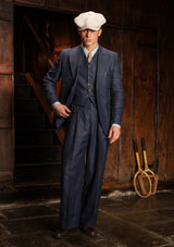 The Brockman Suit - Navy Herringbone