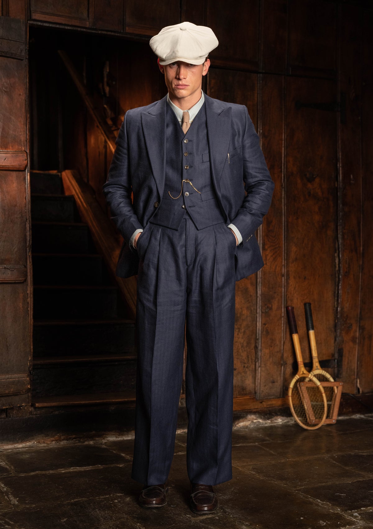 Brockman Jacket - Navy Herringbone