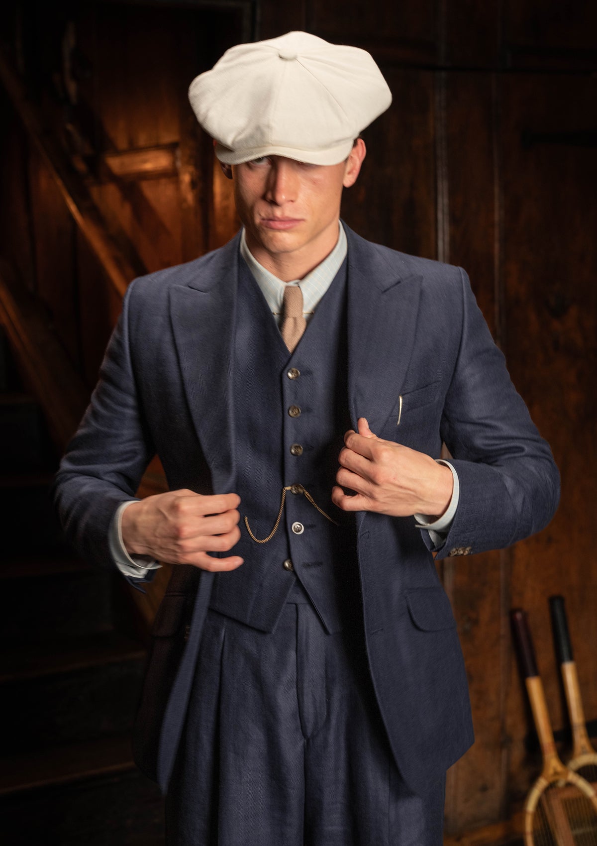 Brockman Jacket - Navy Herringbone