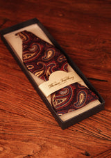 Navy Paisley (Self-Tie) Bow Tie