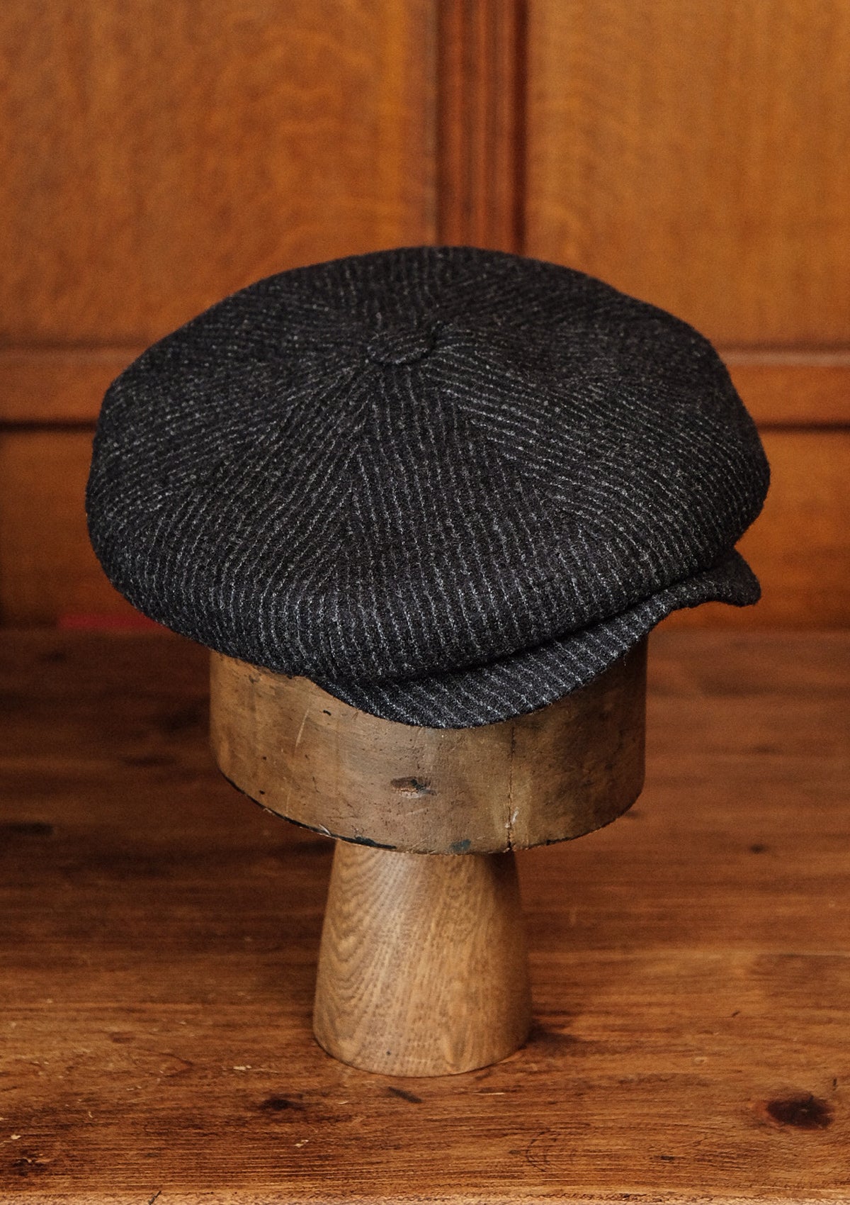 Stanton Baker Boy - (Wide-Width) Navy Pin Stripe Tweed