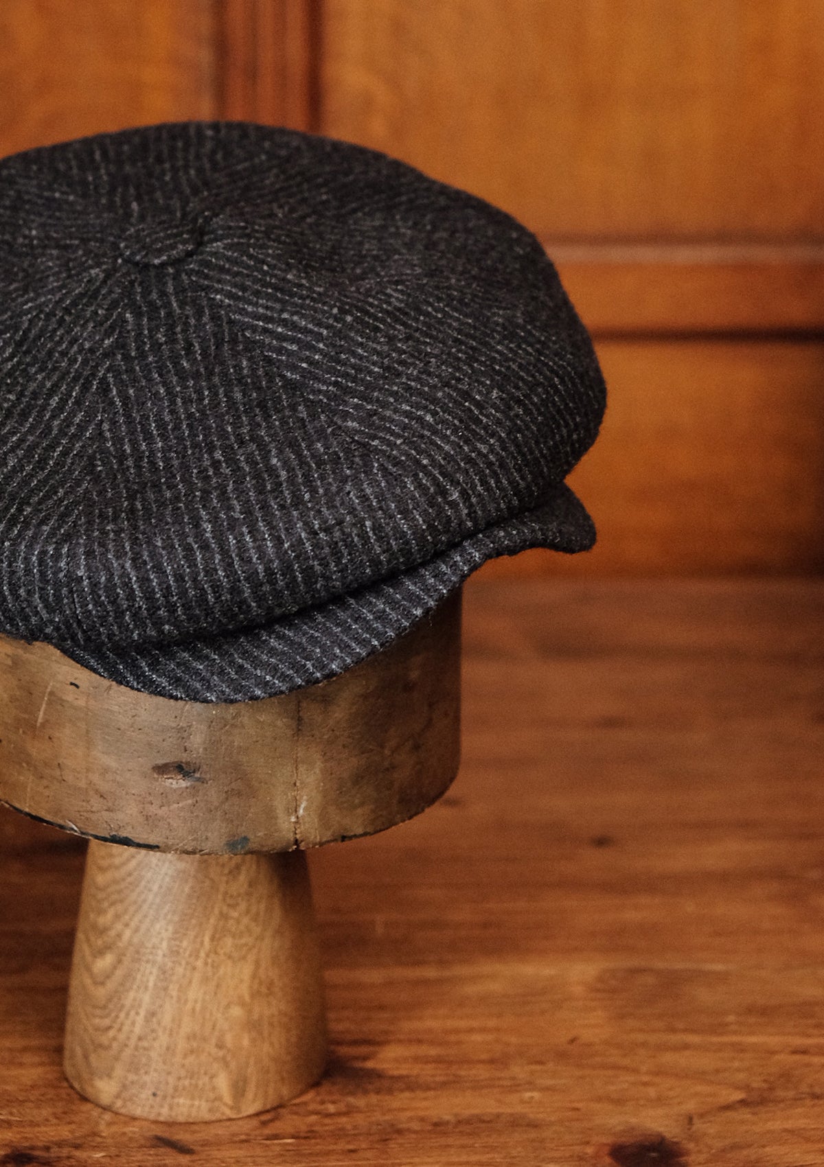 Stanton Baker Boy - (Wide-Width) Navy Pin Stripe Tweed