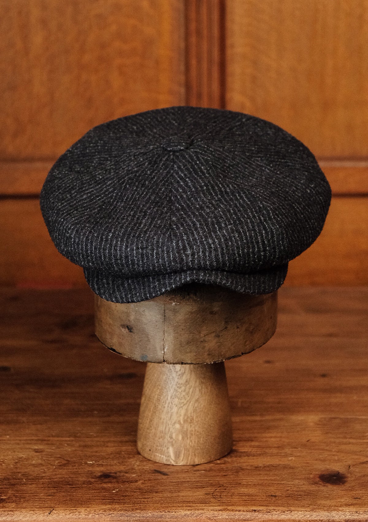 Stanton Baker Boy - (Wide-Width) Navy Pin Stripe Tweed