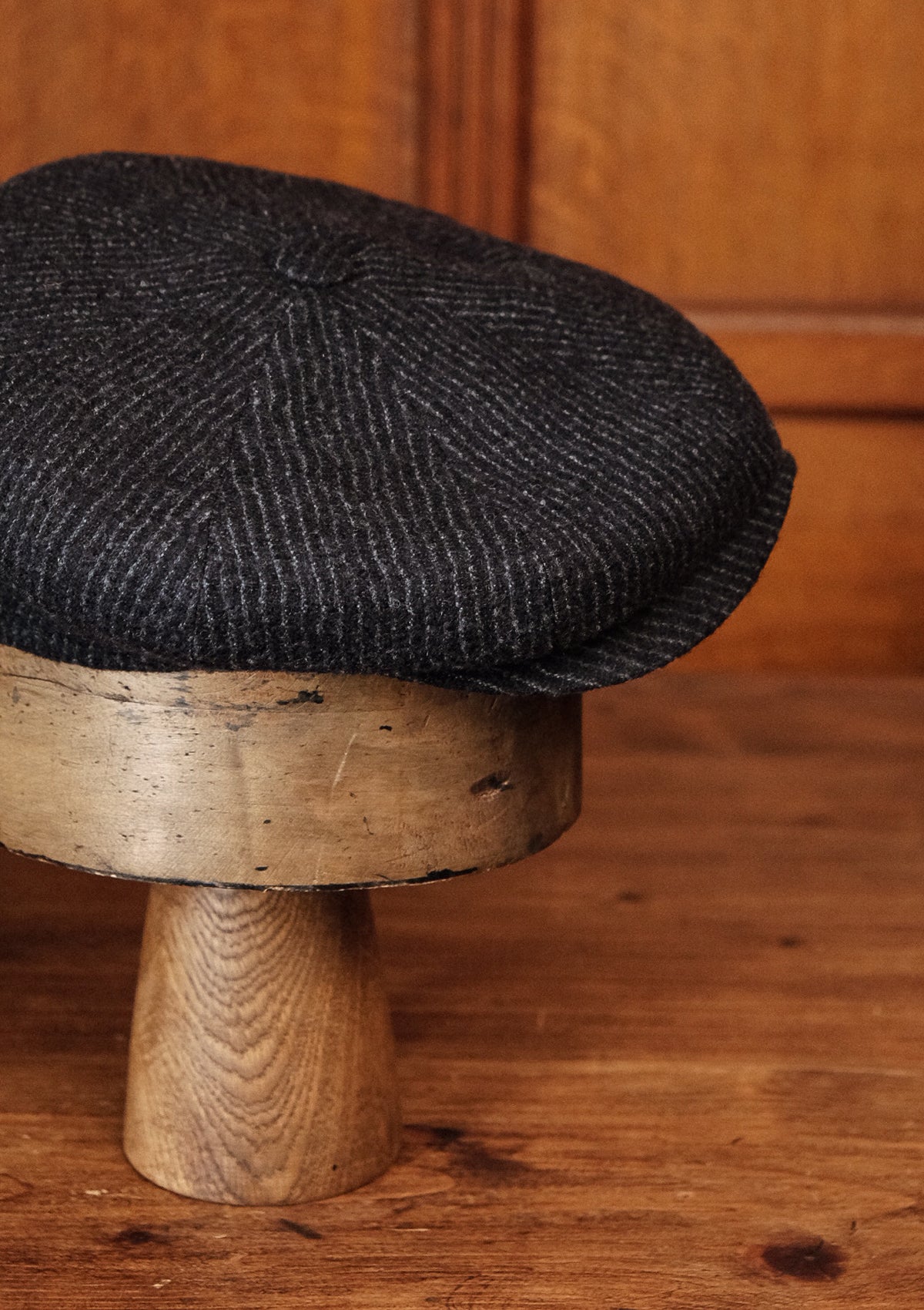 Stanton Baker Boy - (Wide-Width) Navy Pin Stripe Tweed