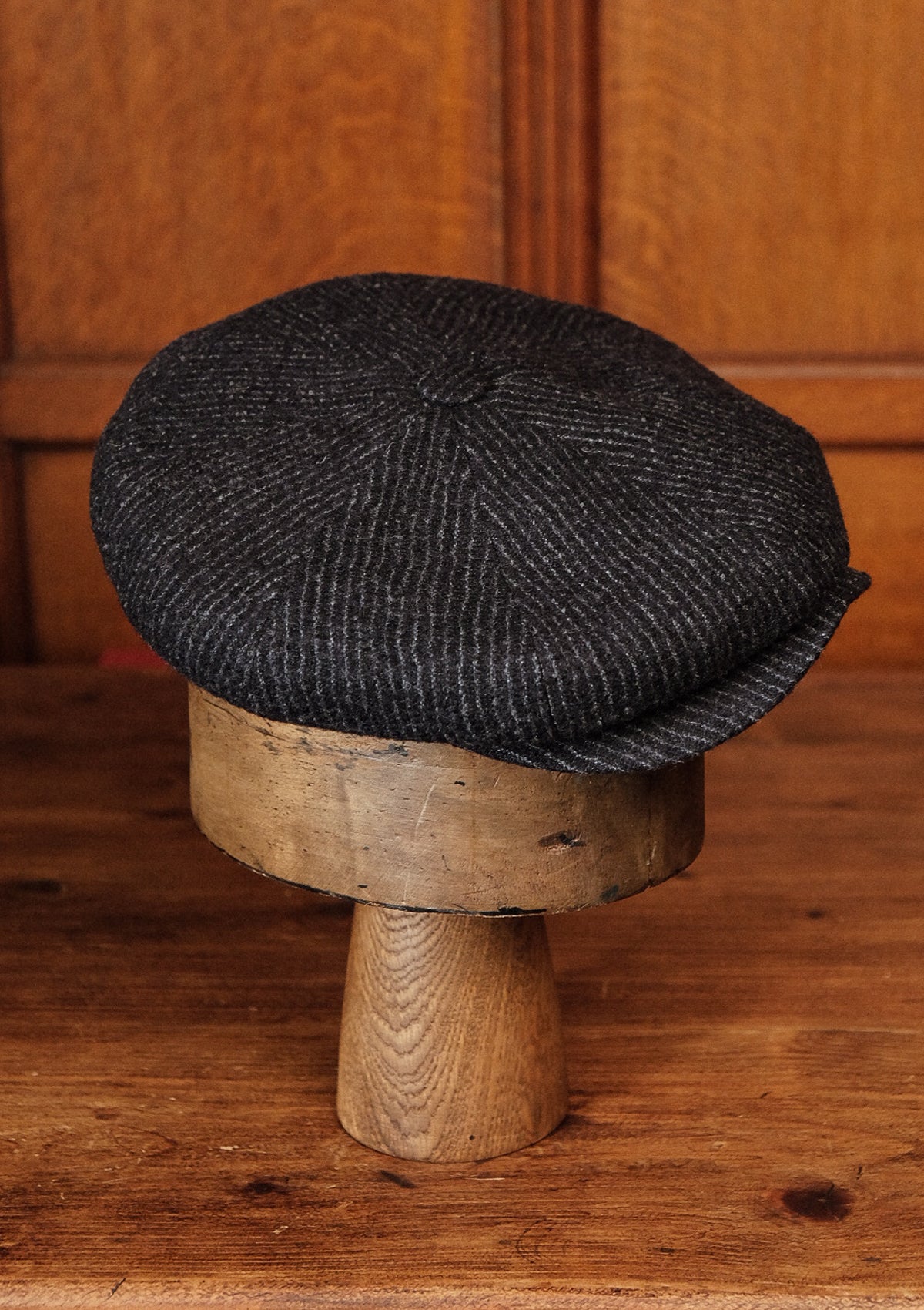 Stanton Baker Boy - (Wide-Width) Navy Pin Stripe Tweed