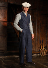 The Brockman Suit - Navy Herringbone