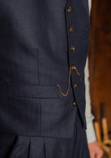 The Brockman Suit - Navy Herringbone
