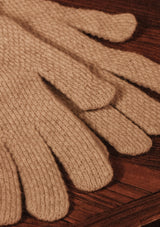 Knitted Lambswool Gloves - Oat