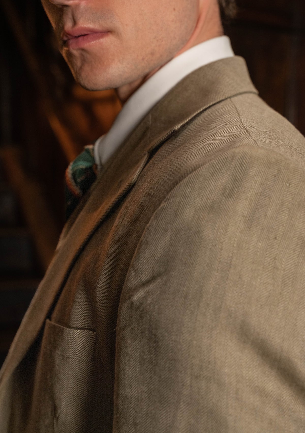 Coleman Jacket - Sage Herringbone