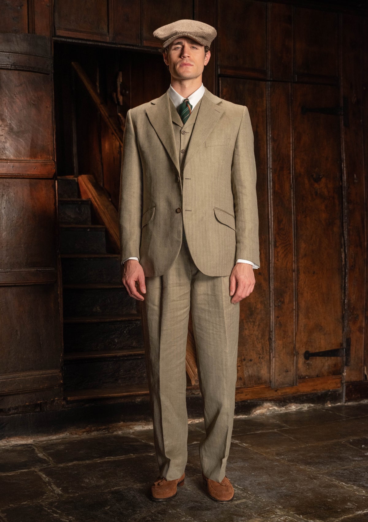 Coleman Jacket - Sage Herringbone