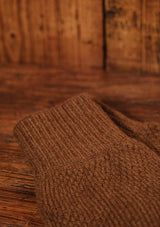 Knitted Lambswool Gloves - Pecan