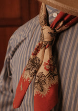 'Poire' Barn Red 100% Cotton Selvedge Bandana - #7