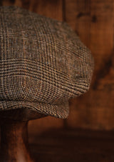 Regency 50 Pence Flat Cap - Brown Prince Of Wales Check