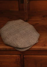 Regency 50 Pence Flat Cap - Pence Black & Grey Basket Weave