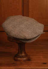 Regency 50 Pence Flat Cap - Pence Black & Grey Basket Weave