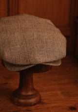 Regency 50 Pence Flat Cap - Pence Black & Grey Basket Weave