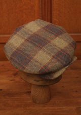 Regency 50 Pence Flat Cap - Dusty Plum Overcheck British Tweed