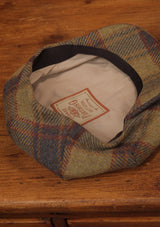 Regency 50 Pence Flat Cap - Dusty Plum Overcheck British Tweed
