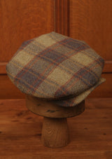 Regency 50 Pence Flat Cap - Dusty Plum Overcheck British Tweed