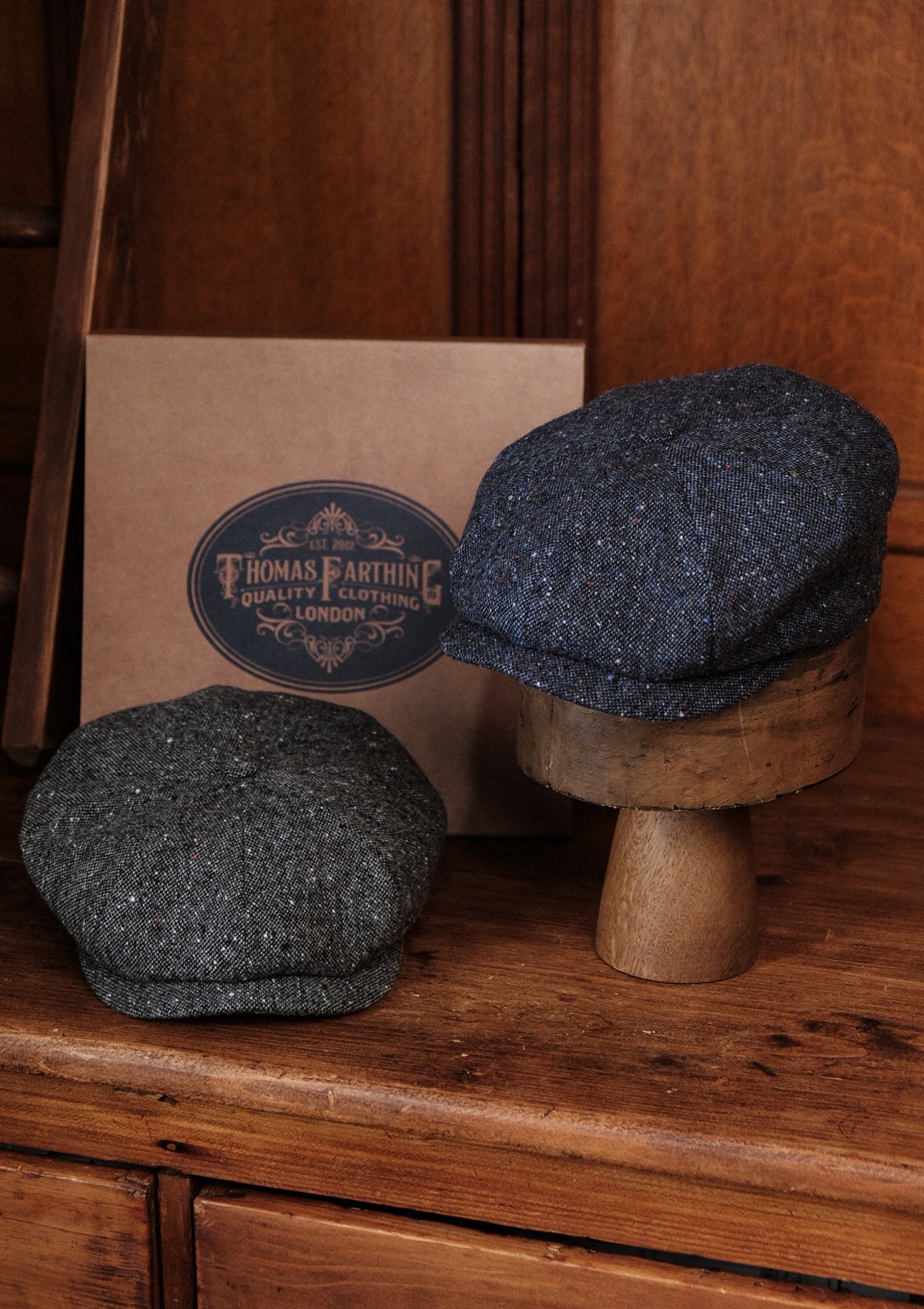 Ridgmount Baker Boy - (Narrow-Width) Navy Donegal Tweed