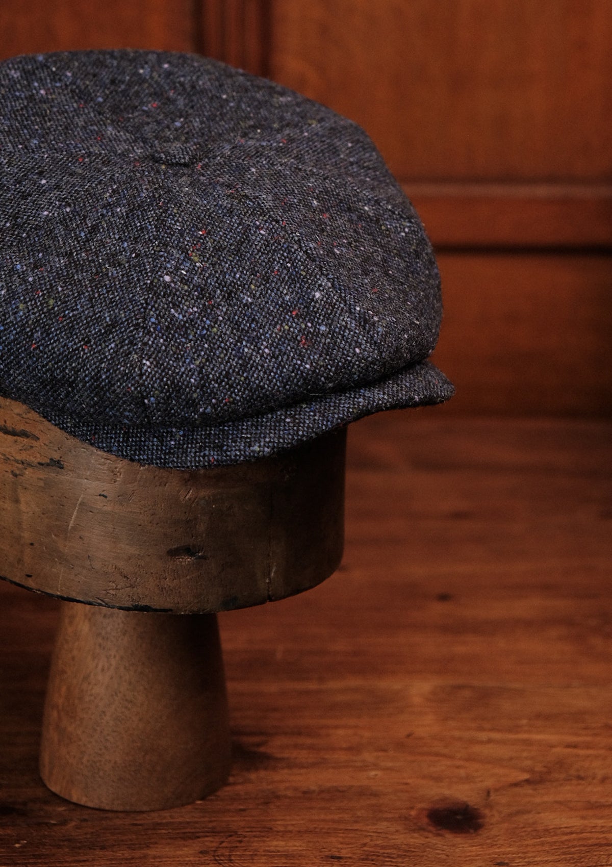 Ridgmount Baker Boy - (Narrow-Width) Navy Donegal Tweed
