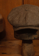 Ridgmount Baker Boy (Narrow-Width) Dark Sand Herringbone