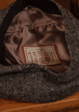 Ridgmount Baker Boy (Narrow Width) Grey Herringbone Donegal Tweed
