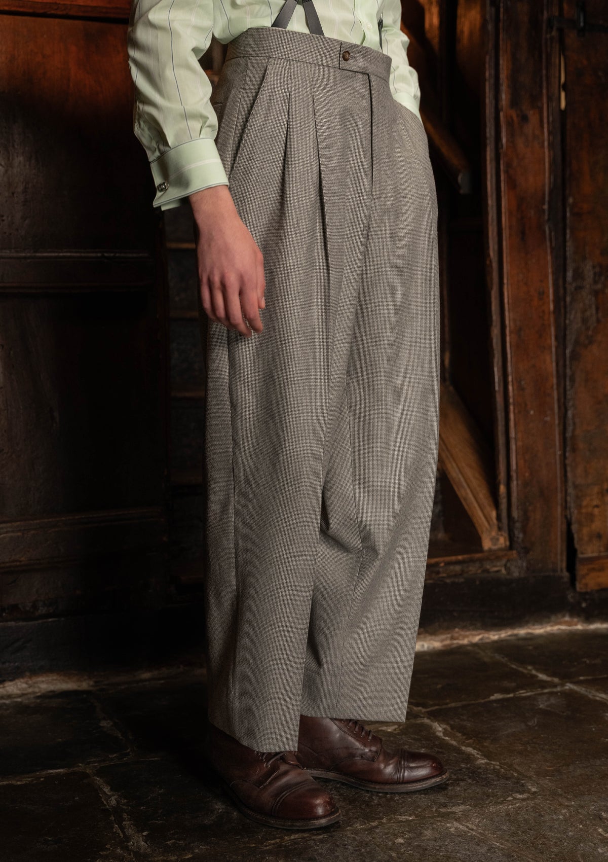 Rivera Clark Trouser (Without Belt Loops) - Dove Stone Grey