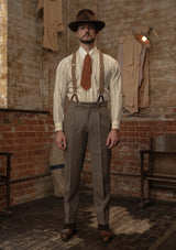 Rivera Classic Trouser - Oatstone Herringbone