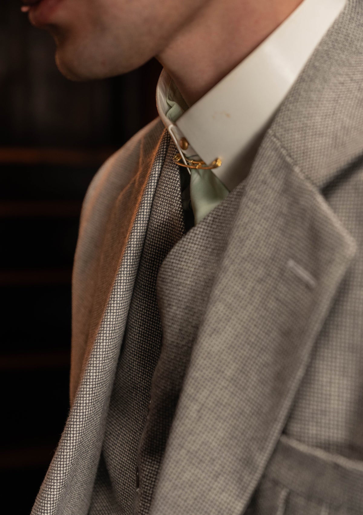 Rivera Pleated Pocket Jacket - Dove Stone Grey