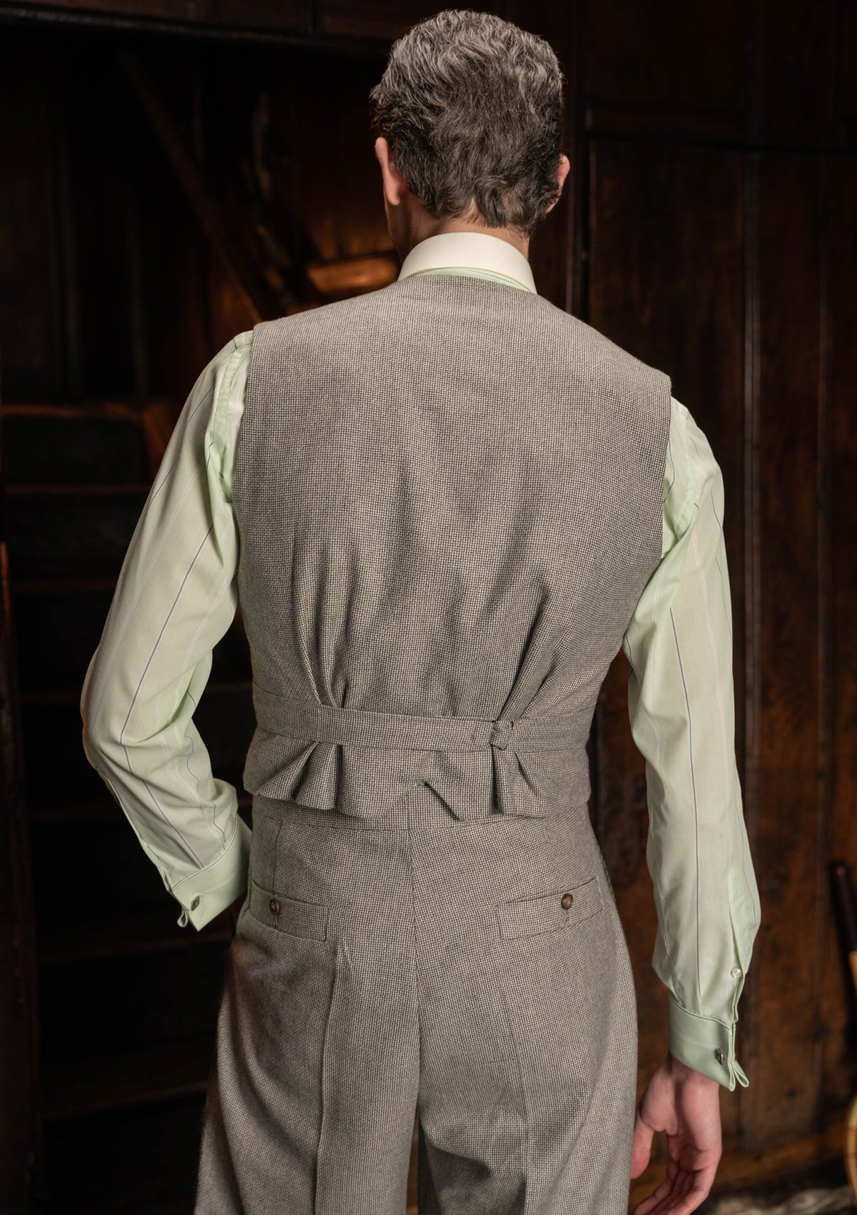 Rivera Cropped Waistcoat - Dove Stone Grey