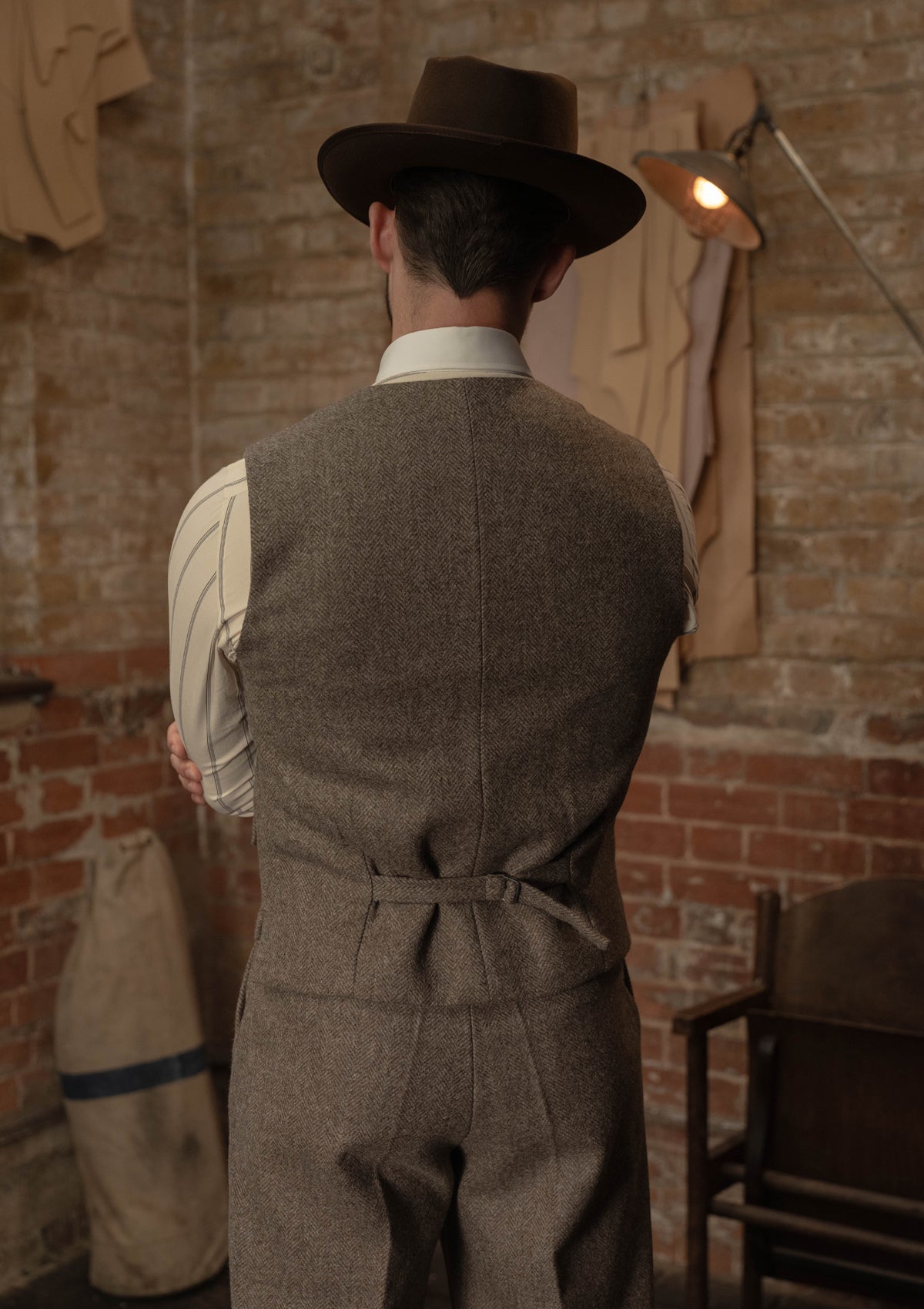 Rivera Waistcoat - Oatstone Herringbone