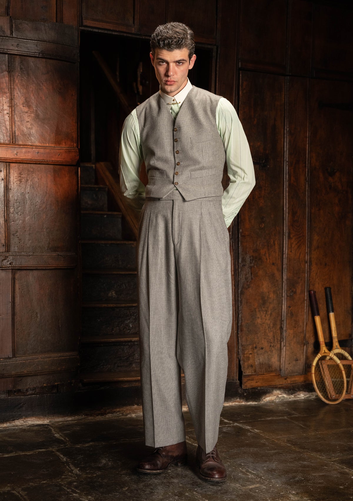 Rivera Cropped Waistcoat - Dove Stone Grey