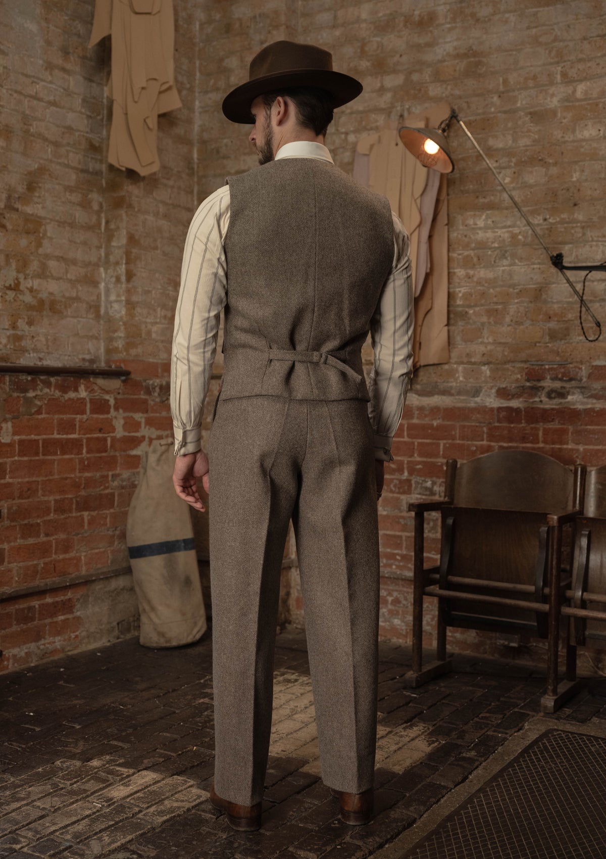 Rivera Waistcoat - Oatstone Herringbone