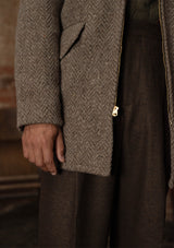 Riverton Wool Field Jacket - Grey Herringbone