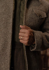 Riverton Wool Field Jacket - Grey Herringbone