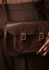 The Regent Saddle Leather Satchel - Dark Brown