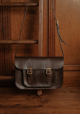 The Regent Saddle Leather Satchel - Dark Brown