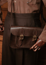 The Regent Saddle Leather Satchel - Dark Brown