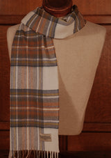 Merino Wool Scarf - Muted Blue Stewart