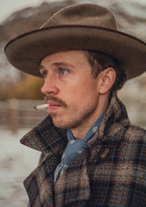 Lawson Open Crown Fedora - Sepia & Dark Brown