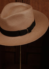 Gaudi Fedora Genuine Panama Hat - Mocha