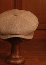 Fulton Baker Boy - (Mid-Width) Sand Herringbone Pure Silk