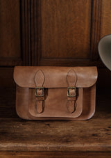 The Regent Saddle Leather Satchel - Tan