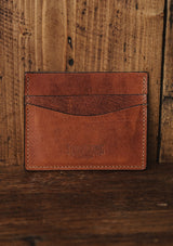 Saddle Leather Card Holder Wallet - Tan