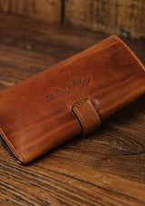 Saddle Leather Glasses Case - Tan