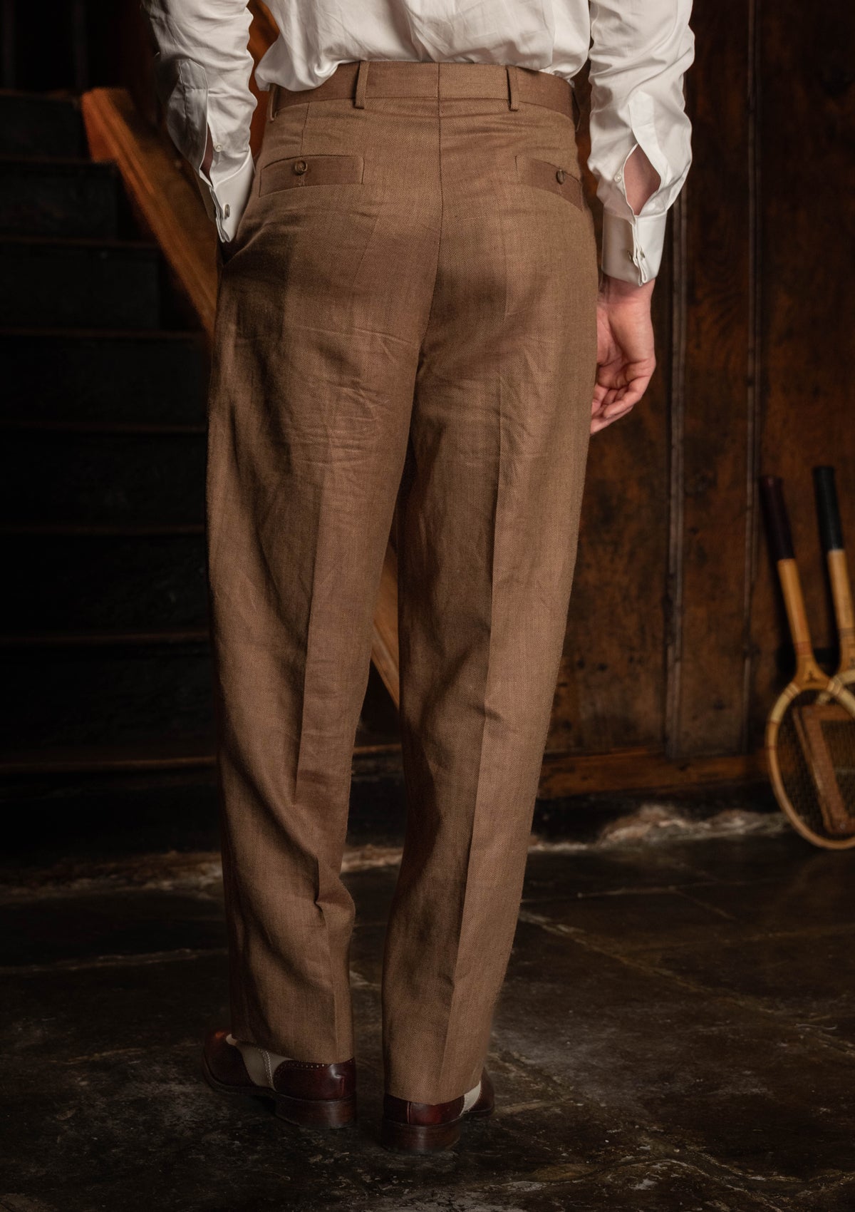 Brockman Clark Trouser - Toasted Grain Herringbone