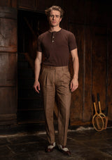 Coleman Classic Trouser - Toasted Grain Herringbone