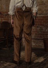 Corduroy Fishtail Trousers - Sunlit Amber