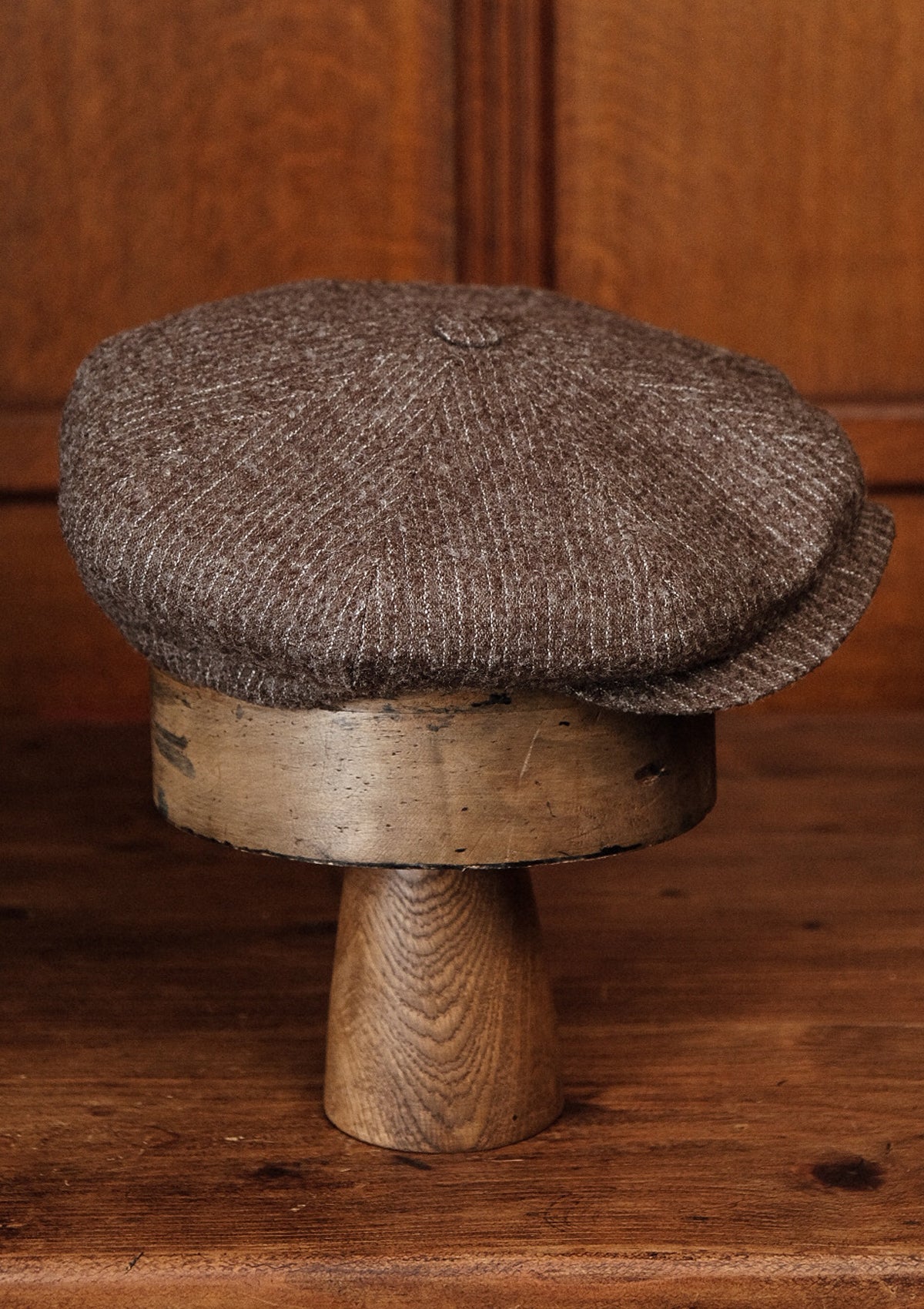 Stanton Baker Boy - (Wide-Width) Taupe Pin Stripe Tweed